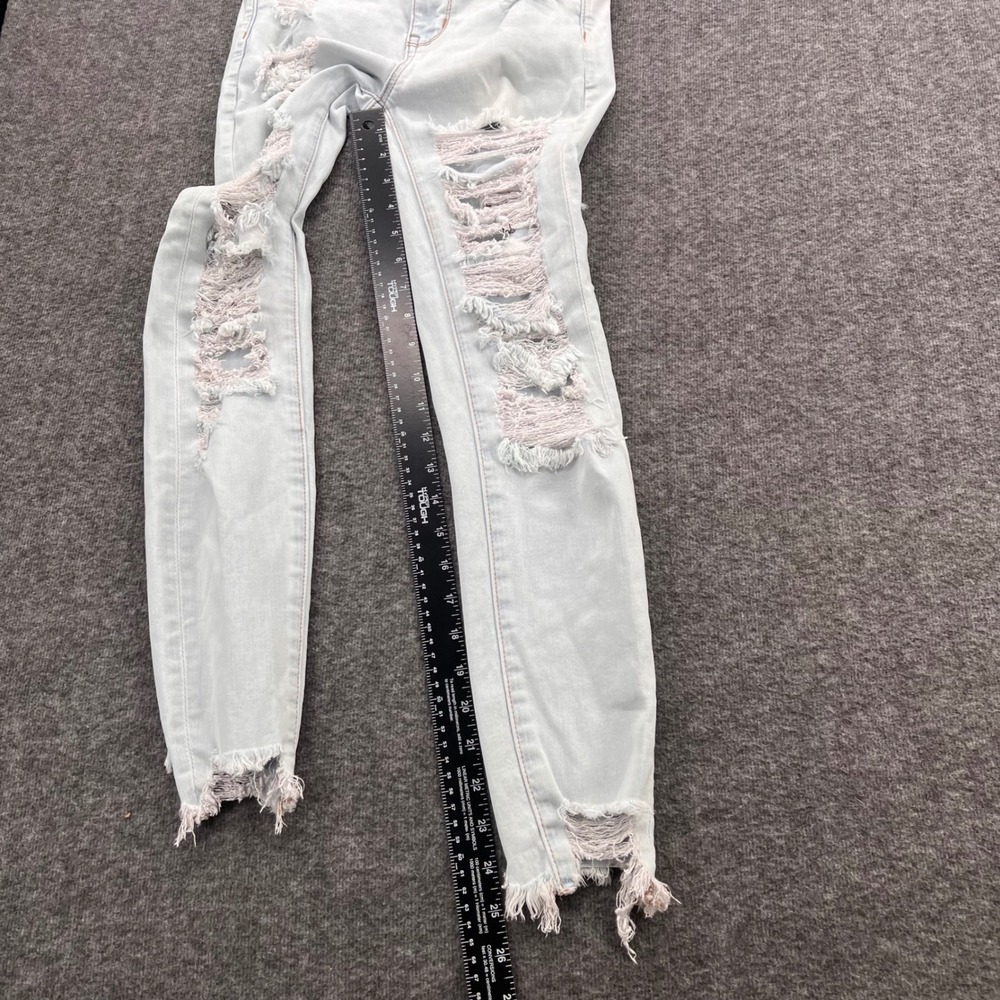 American Eagle Hi-Rise Jegging Crop Light Distressed Jean Ne(x)t Level size 2 - Picture 13 of 14